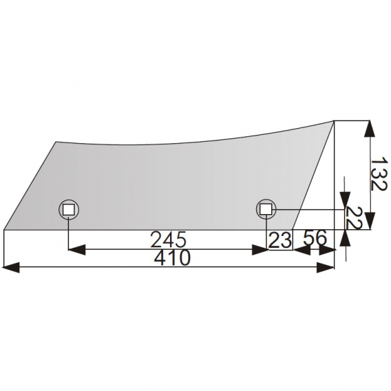 Obrázok pre Výměnný díl odhrnovačky trojúhelník levý na pluh Gregoire Besson A6 AgropaGroup