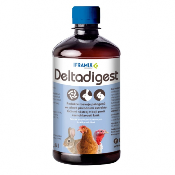 Obrázok pre Deltadigest 500 ml pro redukci průjmů a nežádoucích patogenů ve střevech drůbeže a králíků
