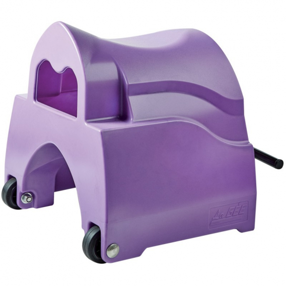 Obrázok pre Pojízdný plastový držák na sedlo s rukojetí a přihrádkou na příslušenství, barva fialová