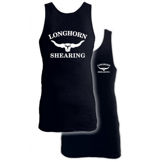 Obrázok pre Prodloužené bavlněné tílko Longhorn velikost XL barva černá