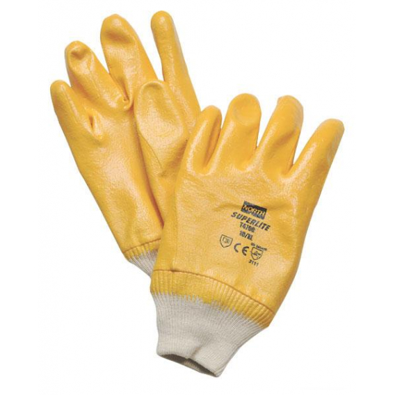 Obrázok pre Nitrilové rukavice Superlite Plus s bavlněnou nosnou tkaninou velikost 8 / M žluté