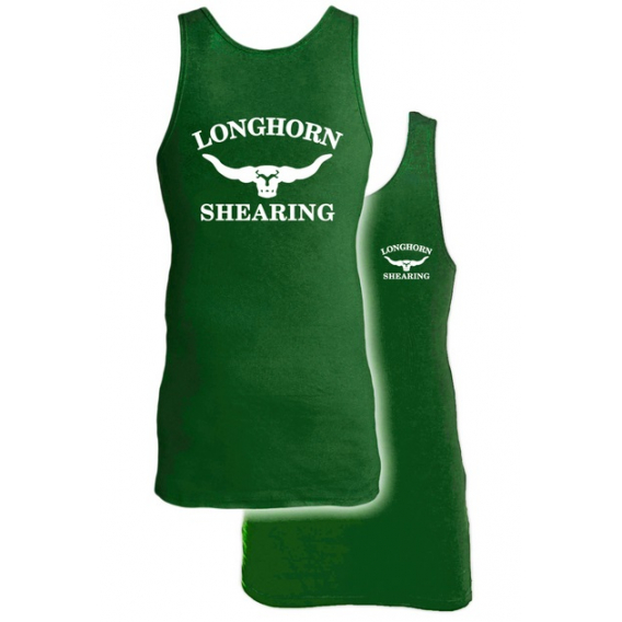Obrázok pre Prodloužené bavlněné tílko Longhorn velikost S barva tmavě zelená
