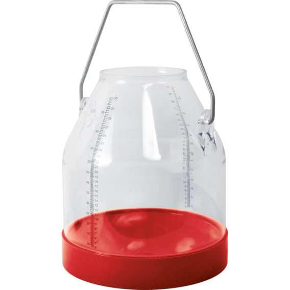 Obrázok pre Konev na dojení mléka plastová objem 30 l červená a transparentní