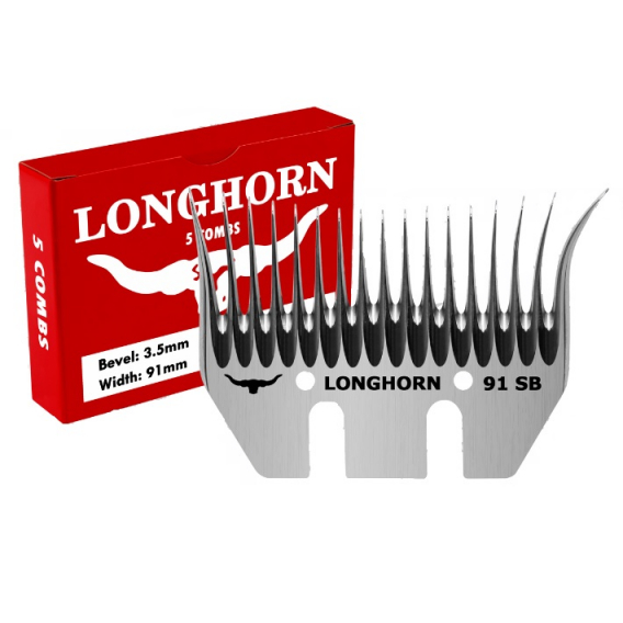 Obrázok pre Spodní nůž Longhorn Mohair SB 3,5/91 mm krátký úkos na stříhání mohérových koz 17 zubů