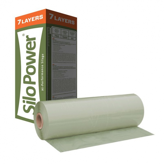 Obrázok pre Senážní fólie na balíky SiloPower 750 x 0,025 mm návin 1500 m, 7 vrstvá, barva zelená