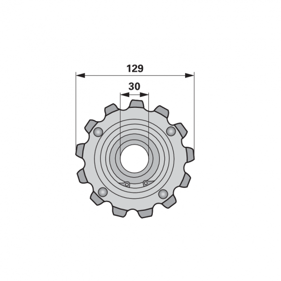 Obrázok pre Řetězka GERINGHOFF 032034 13 zubů průměr 129 mm Prillinger