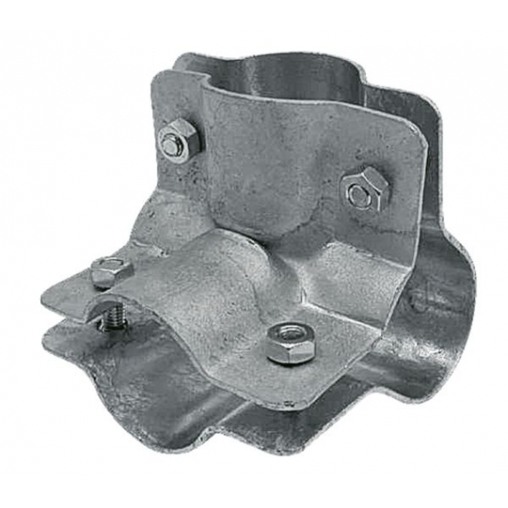 Obrázok pre Stájová trubková rohová spona dvoudílná se 4 šrouby průměr 60 mm