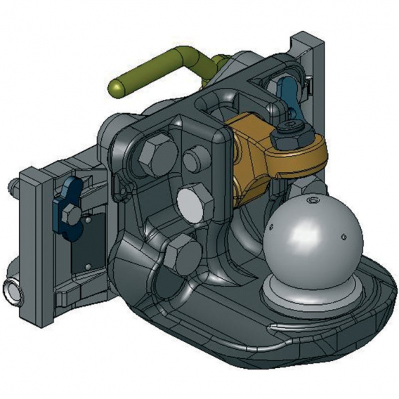 Obrázok pre Scharmüller kulový závěs K80 manuální 325 mm zatížení 2000 kg pro Case IH, Claas, MF