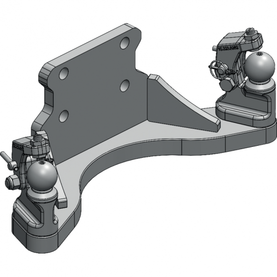 Obrázok pre Nucené řízení zadních kol Scharmüller K50 oboustranné pro kulové závěsy K80 pro Claas, MF