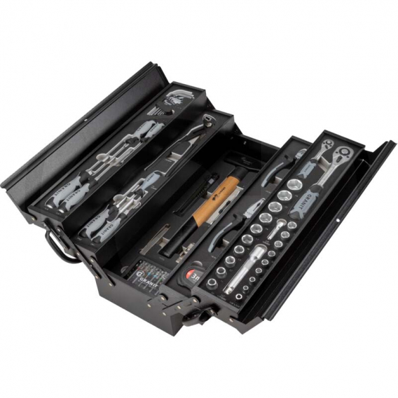 Obrázok pre Robustní box na nářadí Black Edition včetně 54 ks nářadí v 5 přihrádkách edice Heavy Duty