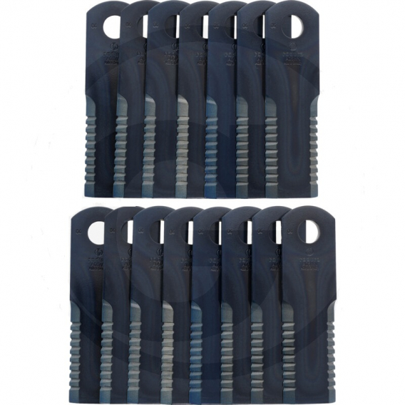 Obrázok pre Nůž do drtiče slámy 2x ozubený 50 x 5 x 173 Radura PrimeLine na New Holland, JD 15 ks