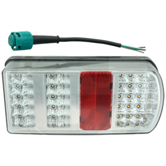 Obrázok pre LED koncové světlo 6-funkční 12V pravé přípojné vedení 200 mm s 5-pólovým bajonetem