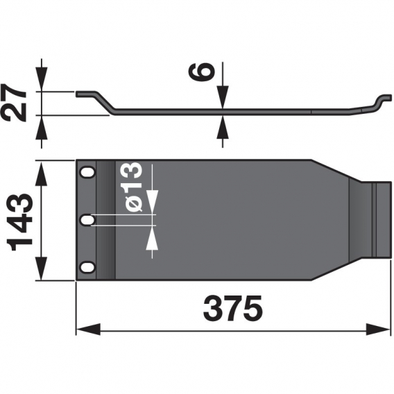 Obrázok pre 938966.0 Plaz na diskové sekačky Claas 375 x 143 mm Frank
