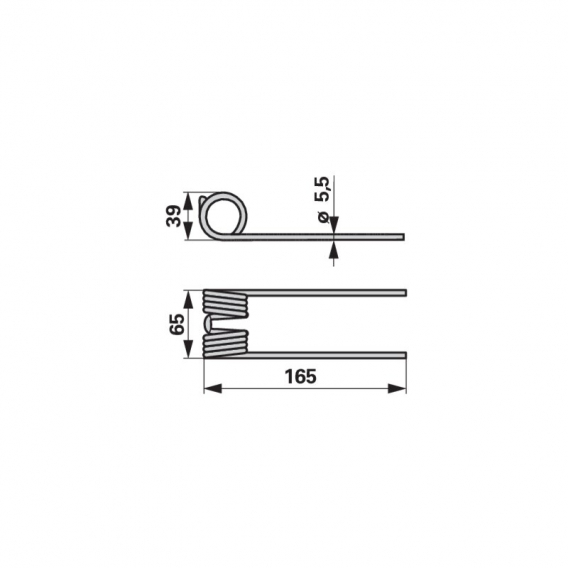 Obrázok pre Sběrací pero na svinovací lis Orkel 57637 165 x 65 mm tloušťka 5,5 mm
