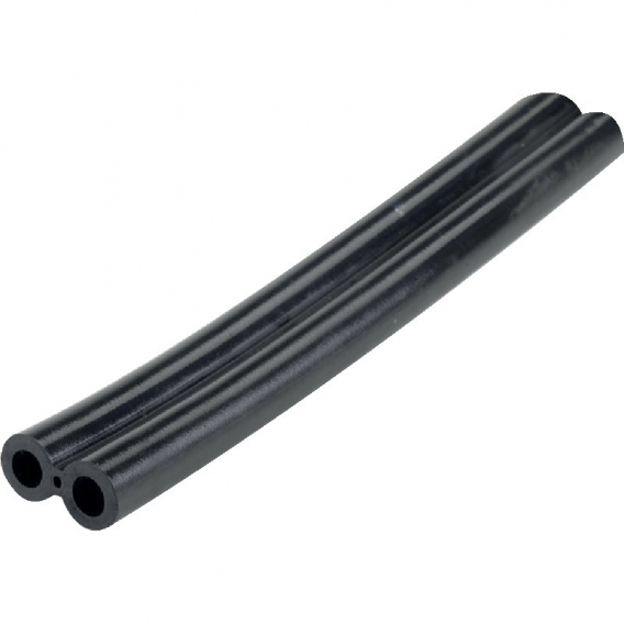 Obrázok pre Dvoitá gumová hadice na mléko 18,5 x 11,5 mm černá 2 červené pruhy DeLaval metráž