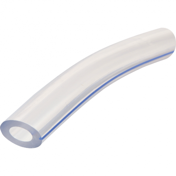 Obrázok pre PVC hadice na mléko 26 x 16 mm transparentní modrý proužek metráž