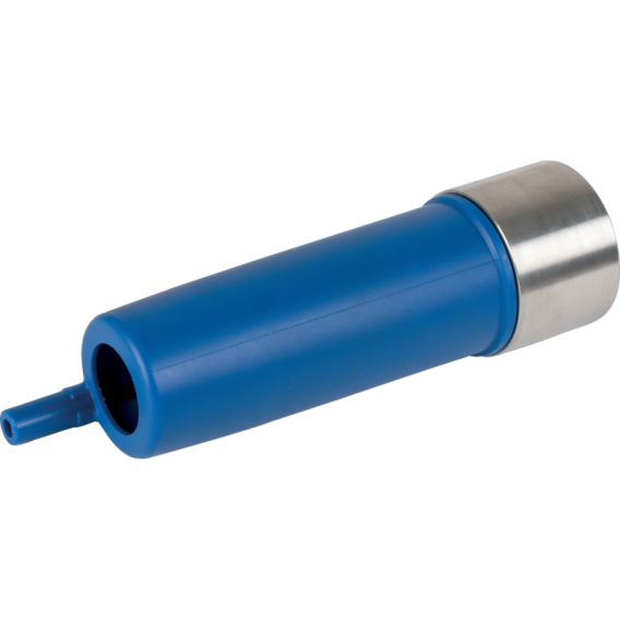 Obrázok pre Strukové pouzdro plastové modré nerezový kroužek vnitřní průměr 25 mm délka 148 mm