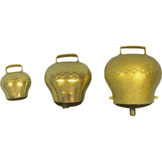 Obrázok pre Pastevní zvonec, zvonek pro ovce, kozy, skot plechový, pomosazený průměr 110 mm