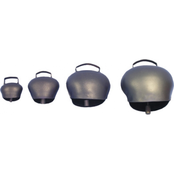 Obrázok pre Pastevní zvonec, zvonek pro ovce, kozy, skot plechový ocelově modrý průměr 150 mm