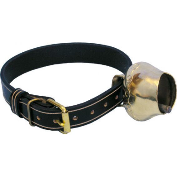 Obrázok pre Zdobený řemen pro zvonce 27 mm x 55 cm černý pro ovce a kozy