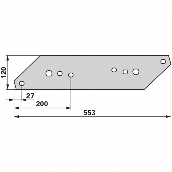 Obrázok pre Plaz pravý na pluh Regent 495.42.11 1