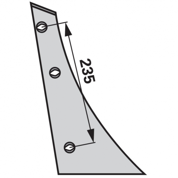 Obrázok pre Výměnný díl levý FRANK na pluh Kverneland, Pöttinger 073231 přední díl 375 x 170 x 15 mm