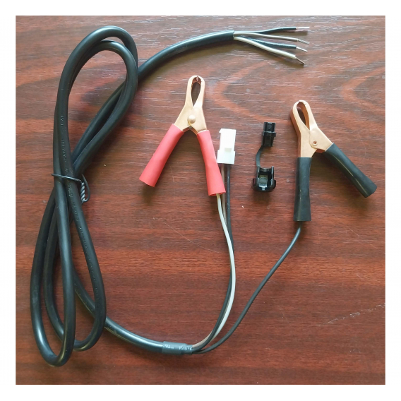 Obrázok pre Sada k propojení zdroje elektrického ohradníku OLLI 120B, 250B 12V baterie - solární panel