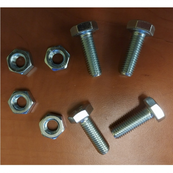 Obrázok pre Náhradní sada 4 šroubů a matic pro úchycení prodloužení žlabové zábrany pro skot Cosnet