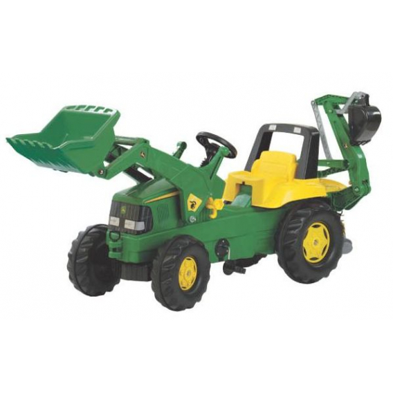 Obrázok pre Rolly Toys - šlapací traktorbagr John Deere modelová řada Rolly Junior