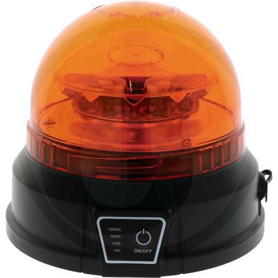 Obrázok pre LED AKU maják oranžový mgnetický na traktor, auto výstražný 12 LED 12V/24V průměr 157 mm