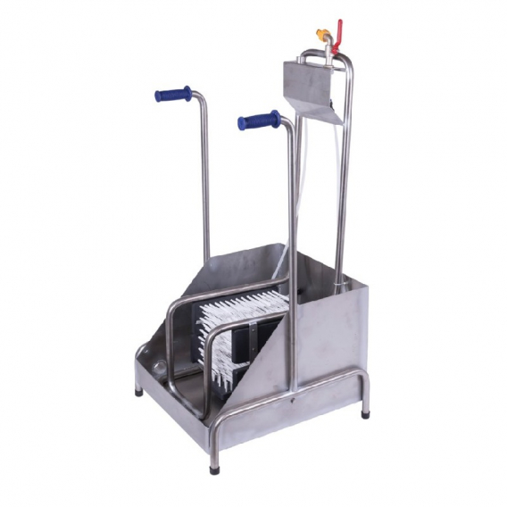 Obrázok pre Myčka holínek, čistič na holínky, boty nerezový s 5 kartáči a odkapovou vanou