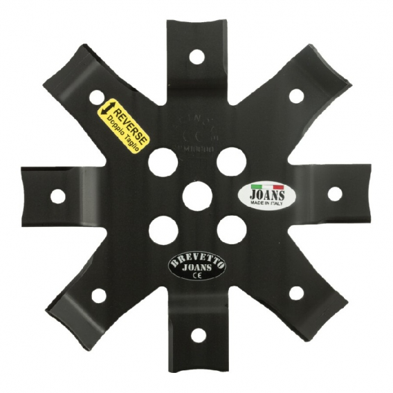 Obrázok pre Žací nůž na křovinořez 8 zubů šířka řezu 250 mm otvor 20 mm tloušťka 3 mm na trávu JOANS