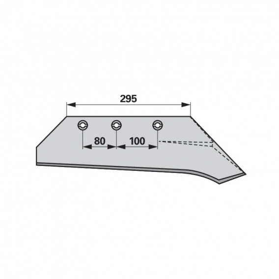 Obrázok pre Ostří pravé na pluh Vogel a Noot KMF WY 25 délka 295 mm iQparts