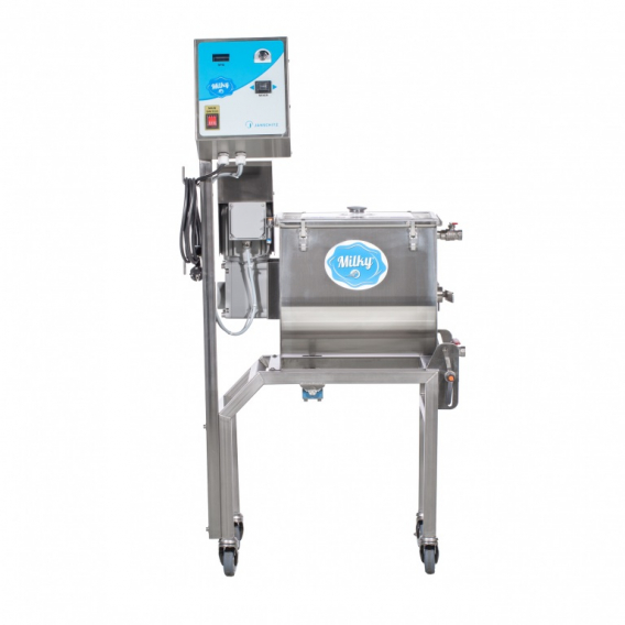 Obrázok pre Máselnice na výrobu másla MILKY FJ 32 elektrická s výklopným stojanem s kolečky