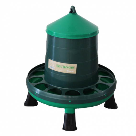 Obrázok pre EKO násypné krmítko pro slepice, drůbež 12 kg GAUN s nožičkami z recyklovaného plastu