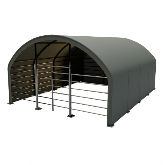 Obrázok pre Plachtový přístřešek pro koně, ovce, skot, zvířata 6 x 8 x 3,7 m + plachta 750 g/m2