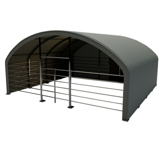 Obrázok pre Plachtový přístřešek pro koně, ovce, skot, zvířata 8 x 8 x 4 m + plachta 900 g/m2