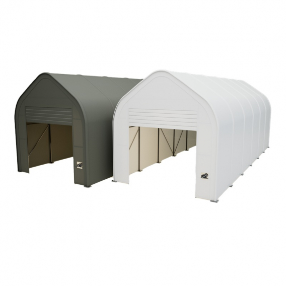 Obrázok pre Plachtový přístřešek na auto, karavan, dodávku 5,5 x 15 x 5,8 m + plachta 900 g/m2