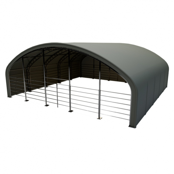 Obrázok pre Plachtový přístřešek pro koně, ovce, skot, zvířata 12,2 x 12,2 x 5 m + plachta 900 g/m2