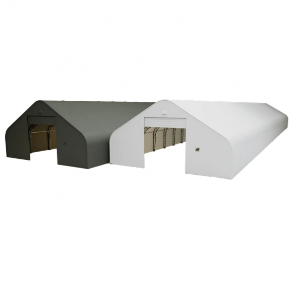 Obrázok pre Skladová, stanová hala příhradová konstrukce 12,2 x 57,95 x 6,4 m + plachta 900 g/m2