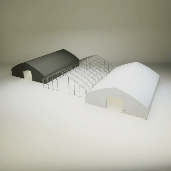 Obrázok pre Skladová, stanová hala příhradová konstrukce 21,35 x 43,92 x 8,54 m + plachta 900 g/m2