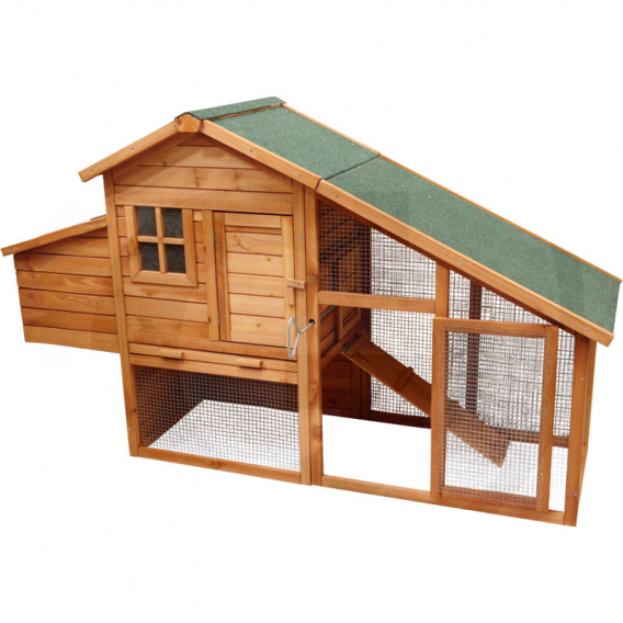 Obrázok pre Patrový kurník pro slepice s výběhem a kukaní, dřevěný kurník pro 3–5 slepic