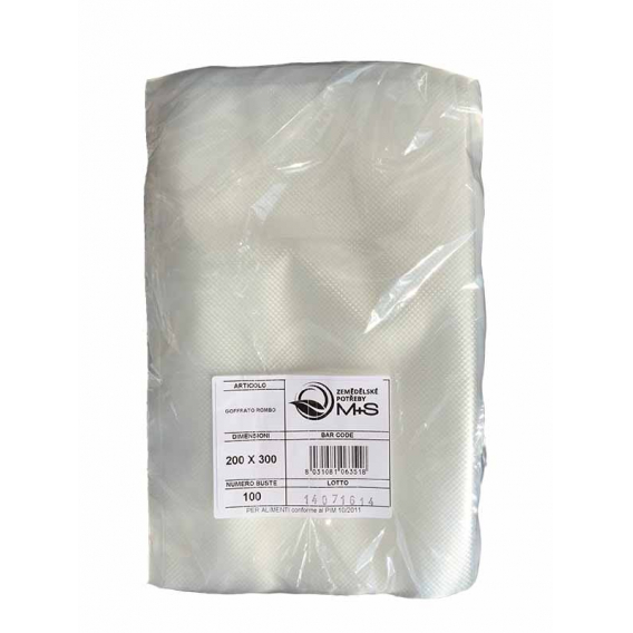 Obrázok pre Vroubkované vakuovací sáčky M+S 15 x 30 cm síla 90 mi 100 ks do vakuovačky