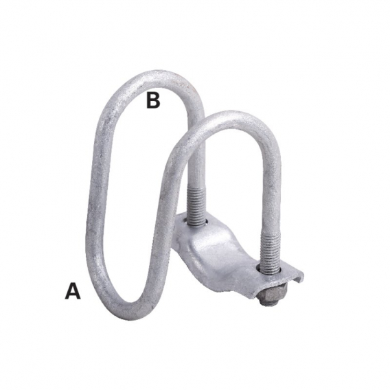 Obrázok pre Stájová šíjová svorka na trubky 90° dvoudílná 2x M10 průměr A 60 x B 60 mm 2