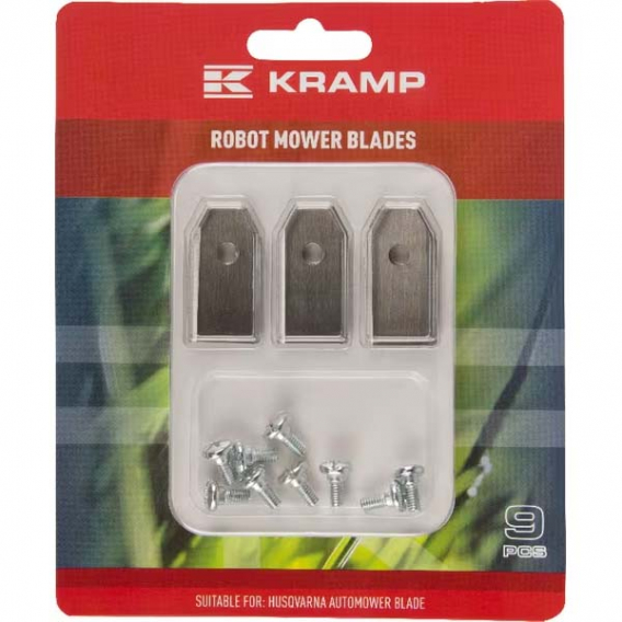 Obrázok pre Náhradní nože 35 mm 9 ks pro robotické sekačky Gardena, Husqvarna Automower včetně šroub