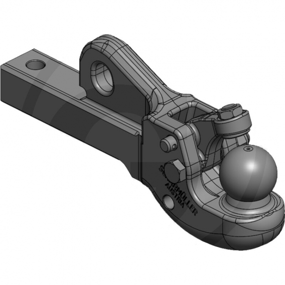 Obrázok pre K80 vložka Scharmüller do Pick-Up Hitch Sauermann 60 × 70 mm, nosnost 3000 kg