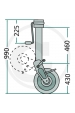 Obrázok pre Opěrné kolo přívěsu Simol s boční klikou nosnost 1500 kg