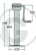 Obrázok pre Opěrná noha pod návěs Simol nosnost 4000 kg s boční klikou 2-chodá s ozubeným převodem
