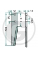 Obrázok pre Hřeb do rotačních bran pravý vhodný pro Breviglieri T25, Regent délka 290 mm