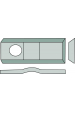 Obrázok pre Nože rotační 25 ks pro ŽTR 165, Kverneland, Marangon bubnové sekačky 108 x 46 x 3 mm